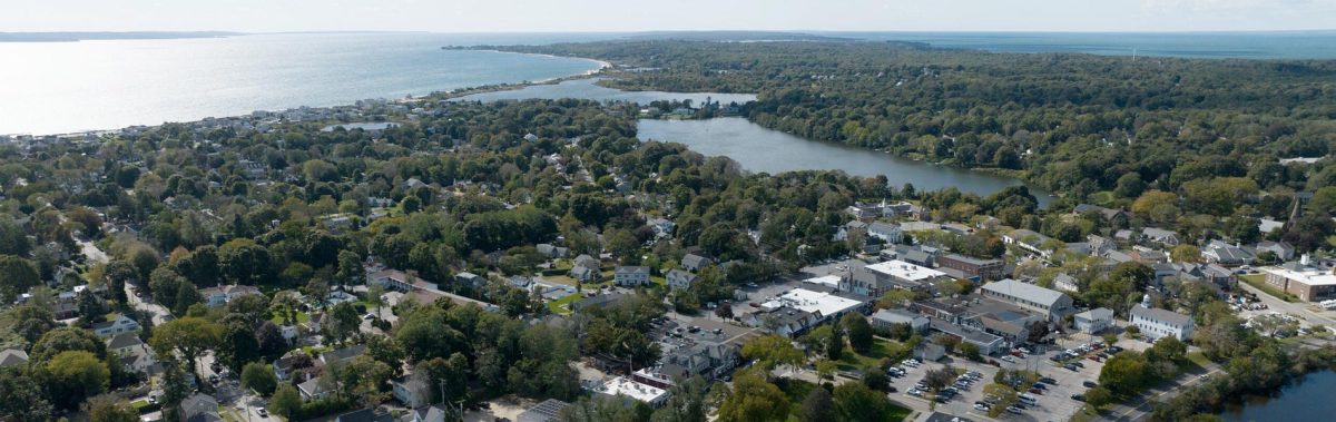 aerial view of Barnstable area of the Cape